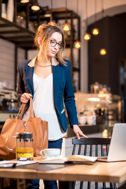 woman at coffee shop